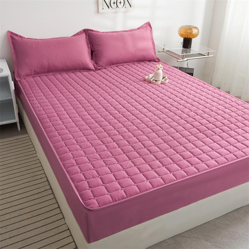 3 PCS Non-slip Sheet 7 Colors Solid Color Cotton Soft Sheet Mattress Cover Elastic Sheet Mattress Cover