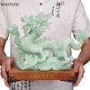 Chinese Lucky Money Dragon Jade Ornaments Crafts Home Living Room TV Cabinet Decorations Opening Gifts Office Desktop Decor
