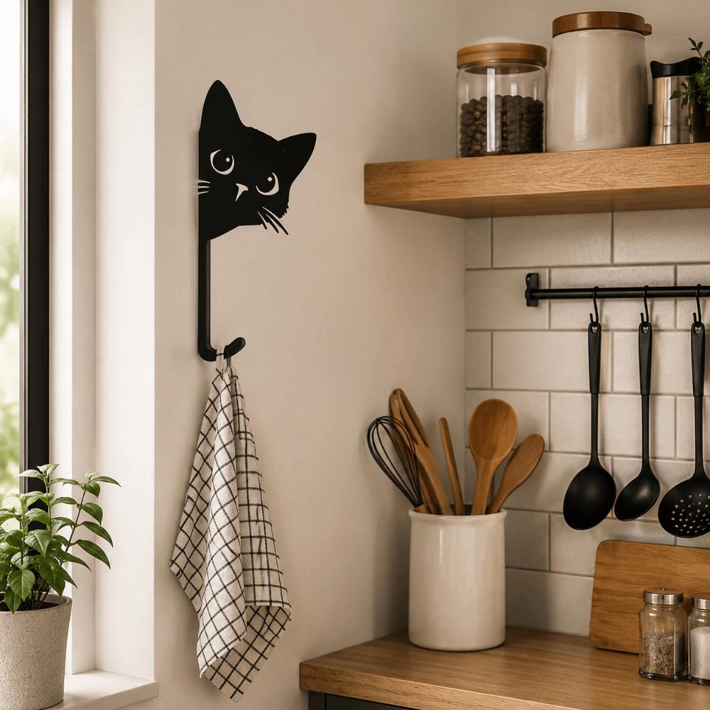 3D Printed Kitten Wall Hooks Decorative Hanging Hook Wall Decorations Key Holder Home