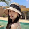 Японская большая шляпа шляпа рыбака для женщин летом повседневная и универсальная цветная блокировка тонкий стиль с защитой от солнца маленькая шляпа-панама