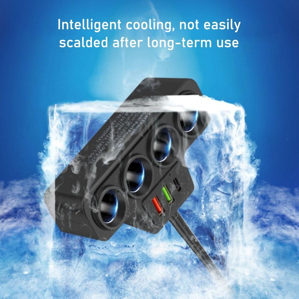 120W 4 Way Cigarette Lighter 12V/24V Socket Splitte High Quality Car Cigarette Lighter Adapter Car