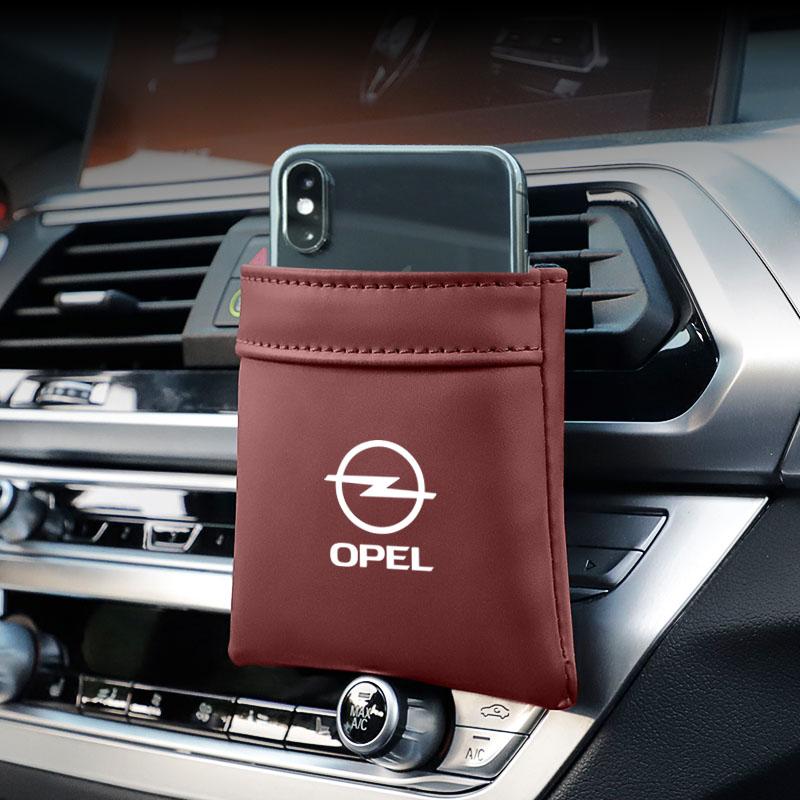 Car Air Outlet Clip Storage Bag Phone Holder Accessories For Opel Astra Insignia Vivaro Corsa Mokka Zafira Vectra OPC Vauxhall