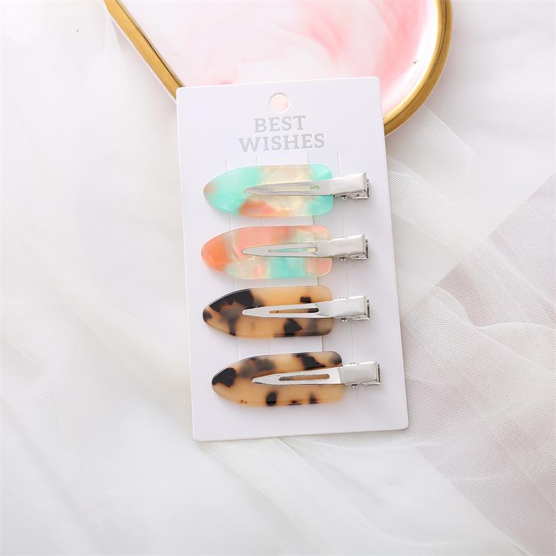 2/3/4 шт. простая розовая сакура бесшовные заколки для волос женские ацетатные листы без изгиба зажим для челки зажим для волос заколки для волос инструмент для укладки волос