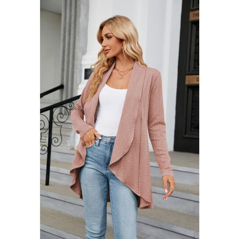 YYFS Women's Fashion Casual Solid Color Print Autumn Winter Long Sleeve Jackets & Coats