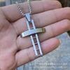 Ожерелье из нержавеющей стали, цепочка для свитера, хип-хоп-персона, титановая сталь, нестандартная лестница, крест, кулон