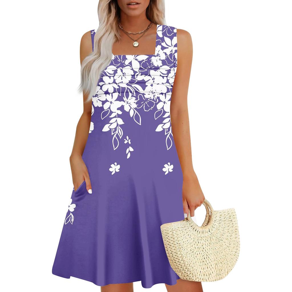 Женские летние повседневные лепестковые узкие полосатые плиссированные однотонные платья