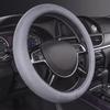 CAR PASS Car Steering Wheel Cover,14.5-15 Inch Gray Faux Suede Universal Memory Foam Auto Steering Wheel Covers Breathable Anti-Slip Odorless