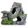 Mini Decorative Green Grass Fish Aquarium Decorative Resin Aquarium Accessories Aquarium Resin Cave Mountain View Deco