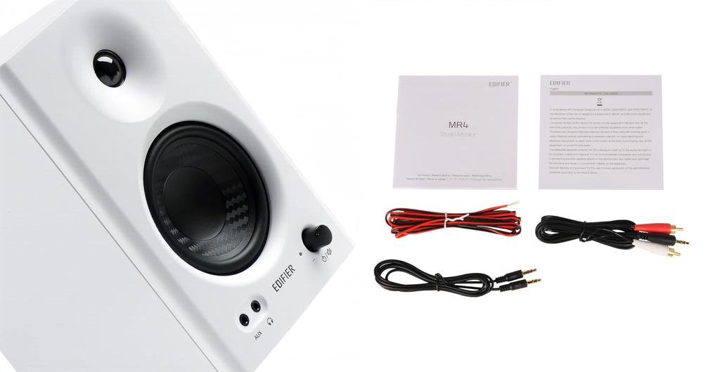 Edifier MR4 42 Вт ПК монитор динамик для входа TRS проводной внешний активный динамик полка высококачественный белый студия/композиция/музыка/просмотр фильмов,