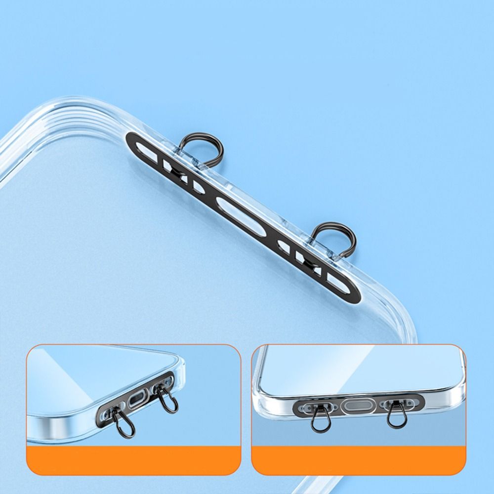 Ultra-thin Phone Lanyard Tab Double Buckle Gasket Phone Case Hanging Rope for Mobile Phone