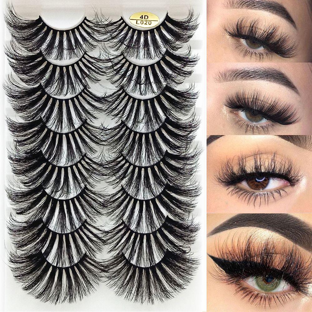 Fluffy Multilayered Effect Long Natural Eye Lash Extension 4D Mink 25MM Lashes False Eyelashes