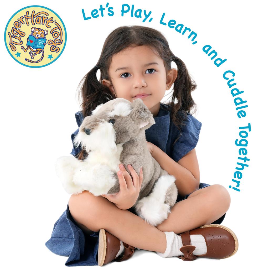 Realistic Schnauzer Plush Dog, 30cm, Cute, Birthday Gift for Boys and Girls [Authentic Japanese Product]