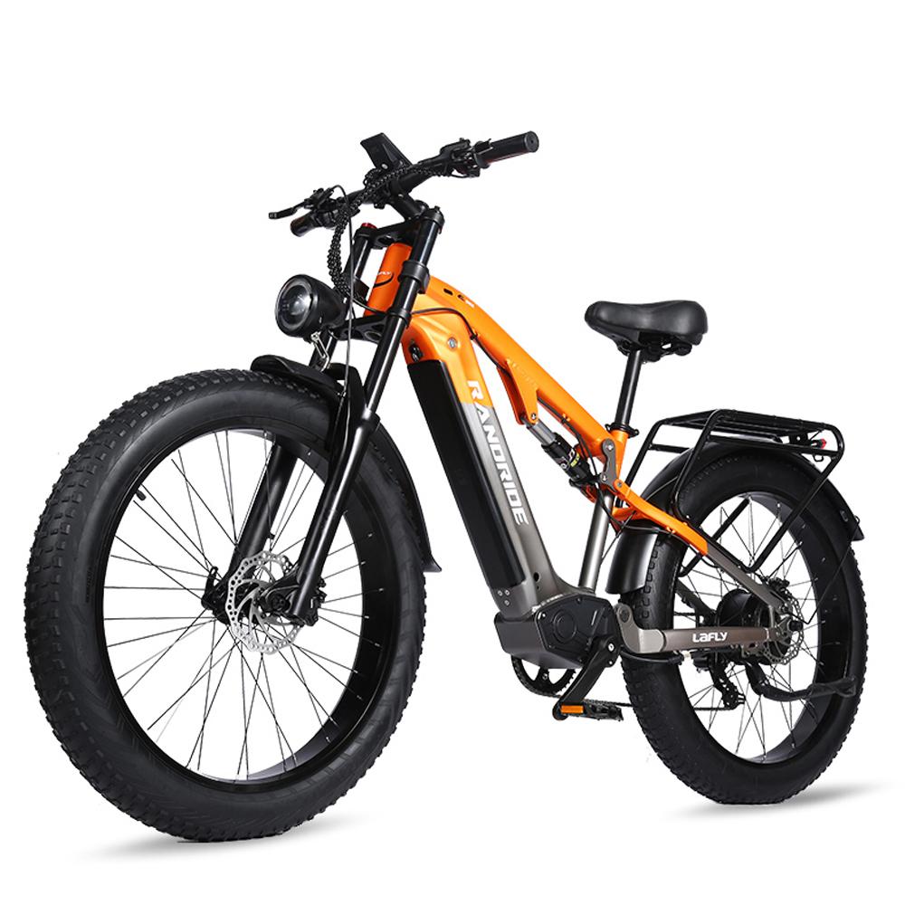 RANDRIDE YX80 2025 Электровелосипед 1500 Вт Пиковая Мощность E-MTB 48В20А Запас Хода 80 км M315-7 Скоростей и Гидравлические Тормоза CST 26x4.0 Покрышки Блокируемая Амортизационная Вилка