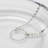 [As Little] Mix Chain Anklet Silver 925 Circle One Point