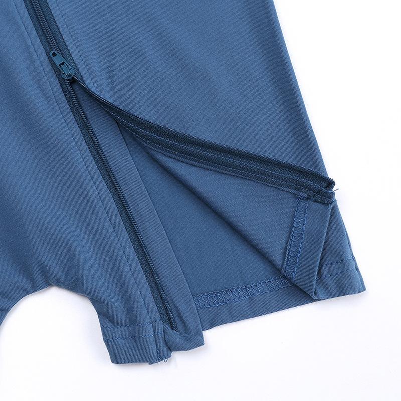 1Pieces Solid Color Breathbale Newborn Jumpsuit Summer Short Sleeve Cotton Baby Boy Girl Romper