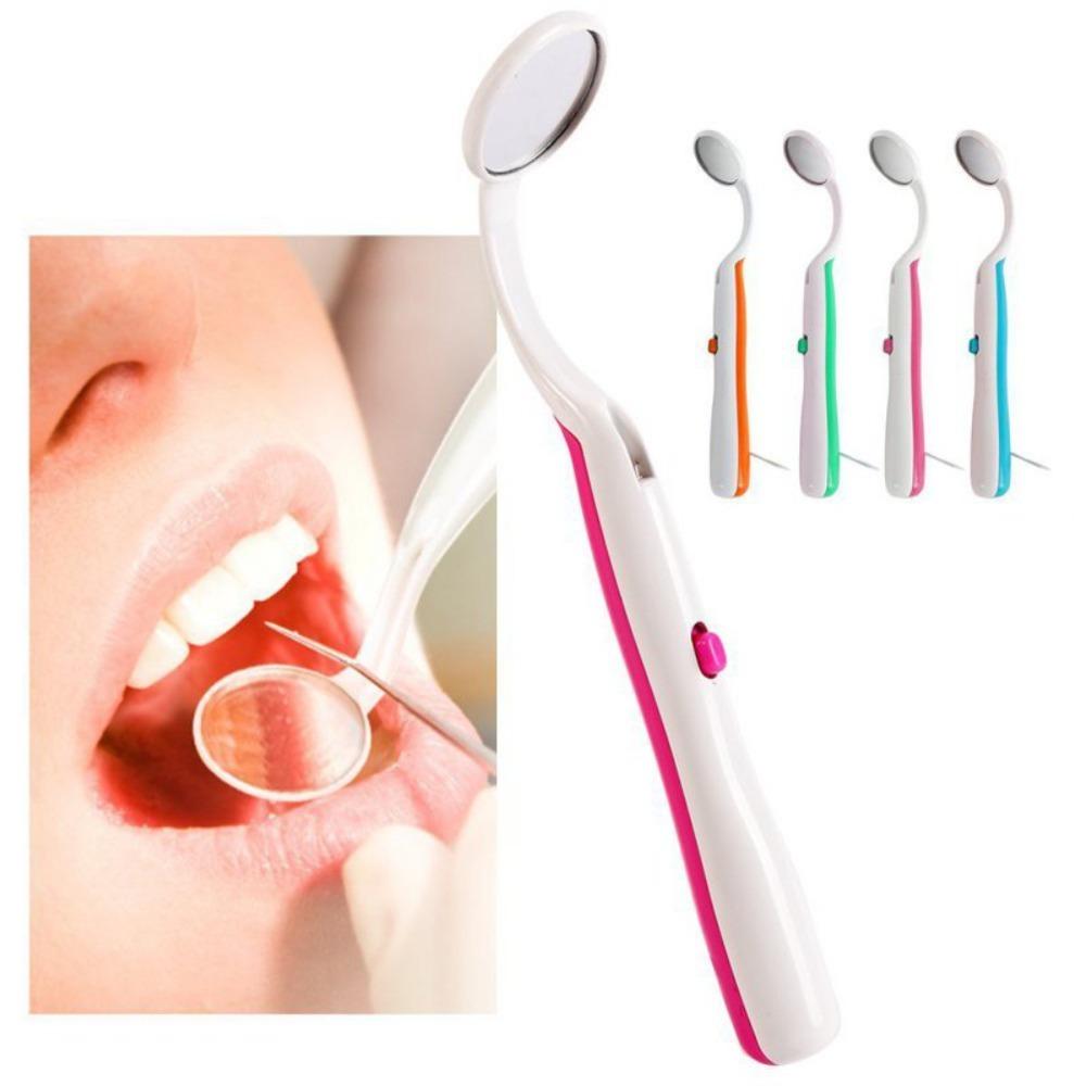 Checking Tooth Mirror Mouth Mirror Dental Mirror With Light Anti Fog Dental Mirror Bright Lighting