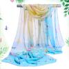 Summer New Silk Scarf Women's Butterfly Women's Chiffon Long Silk Scarf Flower Scarf