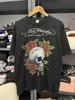 Ed Hardy By Christian Audigier Череп Черная Короткая Унисекс Футболка Репринт Унисекс Футболка