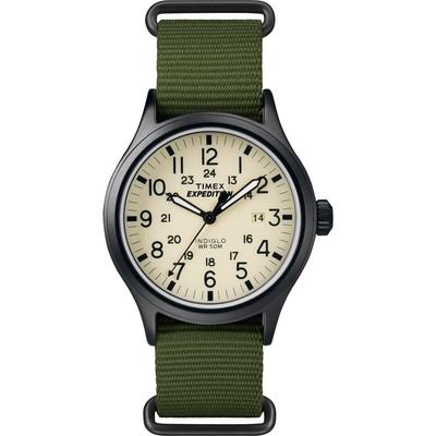 Мужские часы Timex Expedition Scout 40 в зеленом/черном/кремовом цвете