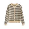 Kaslead New Arrival Women's Clothing Fashion Style Fashion Casual All-Matching Striped Thin Needle Outwear 3433005