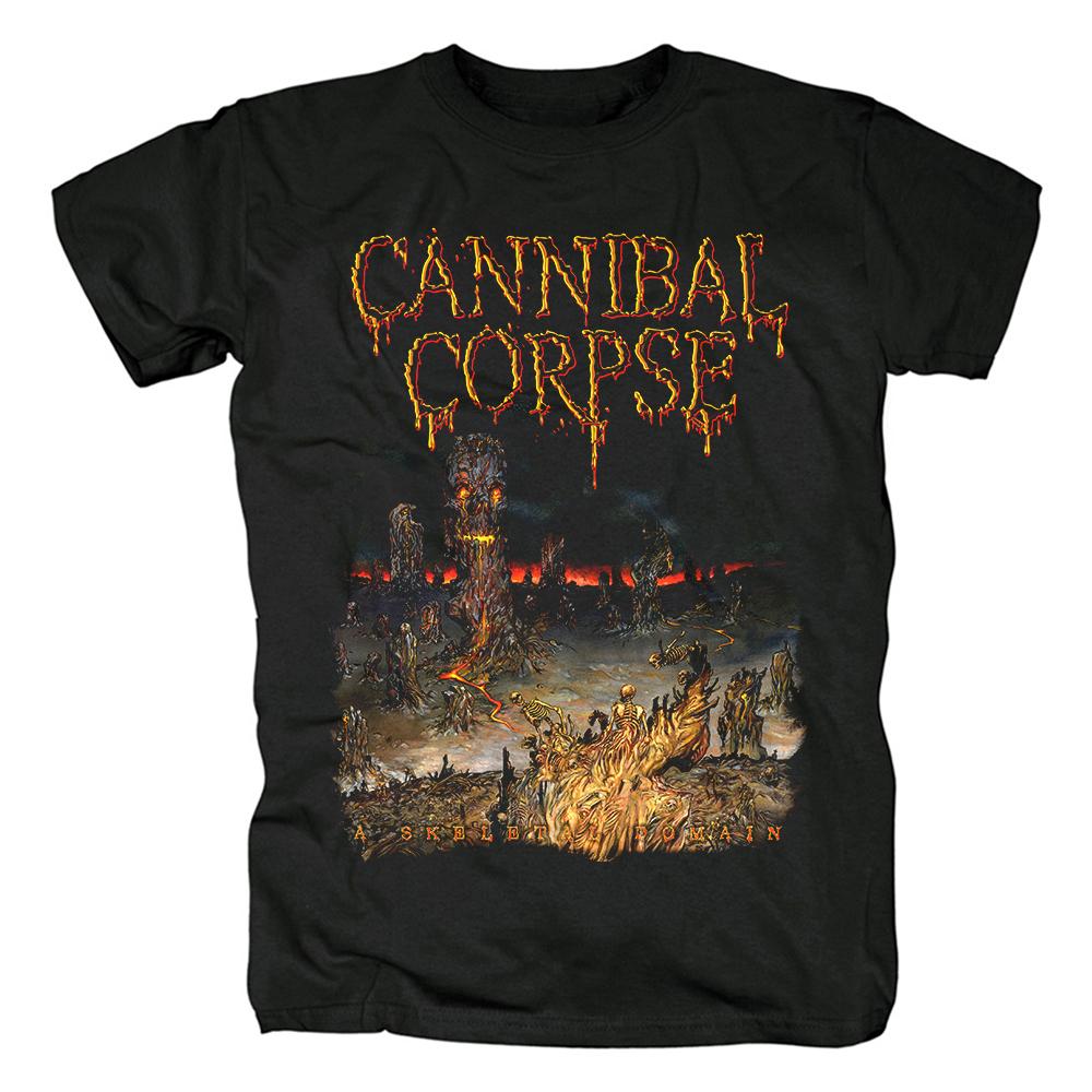 Harajuku Streetwear Tshirt Unisex Summer Tops Cannibal Corpse T-Shirt Death Metal Band Butchered Skull Tomb Unisex Brand T-shirt Unisex T-shirt