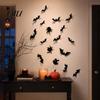 Easy to Clean Wall Murals Halloween 3D Stickers, Self-adhesive Peel And Stick PVC Waterproof Stickers Ghost/Bat/Spider Decals for Home Party
