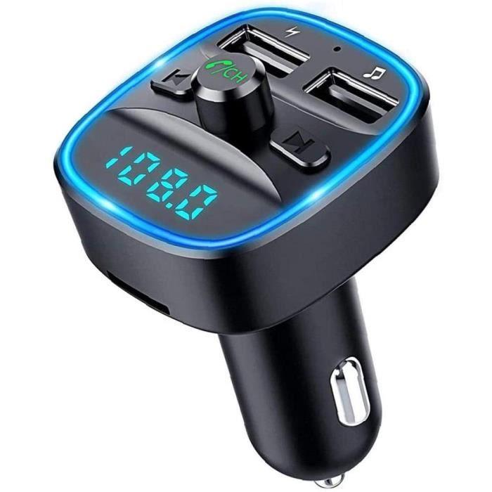 TRANSMETTEUR FM DE VOITURE Bluetooth Transmetteur FM Bluetooth Adaptateur sans fil voiture lecteur mp3 C57 charge rapide Radio v102