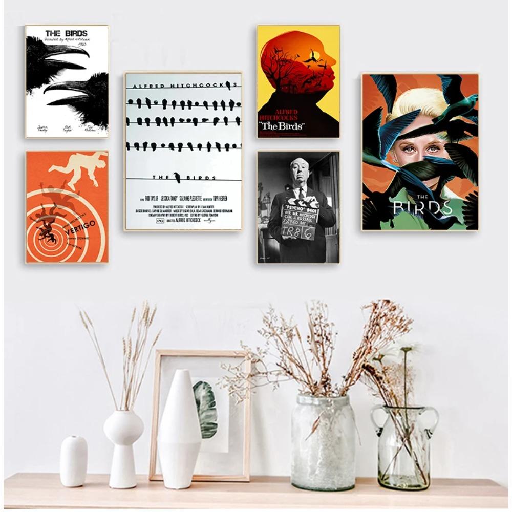 The Birds 1963 Alfred Hitchcock Movie Film Retro Vintage Poster Decorative Wall Sticker Canvas Painting Home Art Home Decor Gift