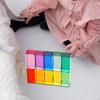 10 Pieces Rainbow Blocks Stacking Toy Translucent Birthday Gifts Sensory Training Toys for Children