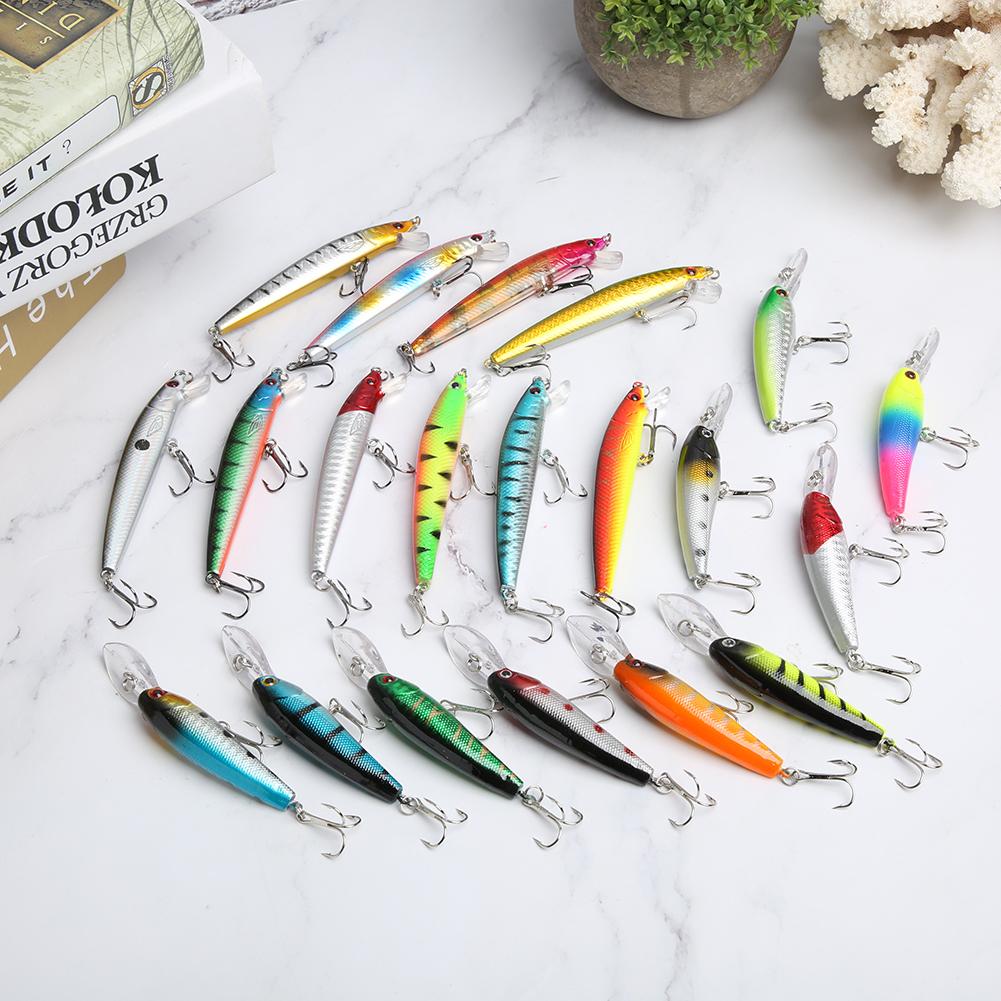20 шт. Пластиковые рыболовные приманки, красочные искусственные реалистичные рыболовные приманки, снасти