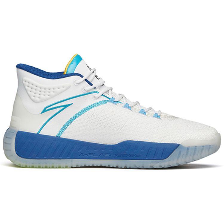 Anta Баскетбольная серия, ткань, шнуровка, амортизация, нескользящие, износостойкие, средний верх, ретро баскетбольные кроссовки, мужские, белые, синие, черные 112141614-1