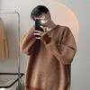 Striped Round Neck Sweater Men's Autumn and Winter Thick Sweater Loose Warm and Comfortable