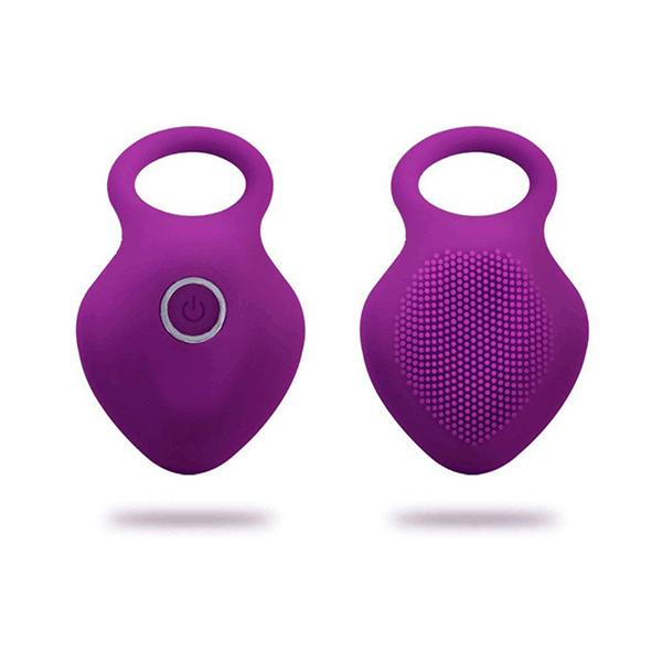 Rechargeable Silicone Stretchy Penis Ring with 10 Intense Vibration Patterns, Male Erection Enhancer and Female Clitoral Vibrator Sex Toys