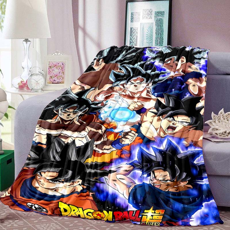 Dragon Ball Print Blanket Warm Comfortable Flannel Blanket Suitable for Bedrooms, Sofas, Beds, Chairs, Picnics, Travel