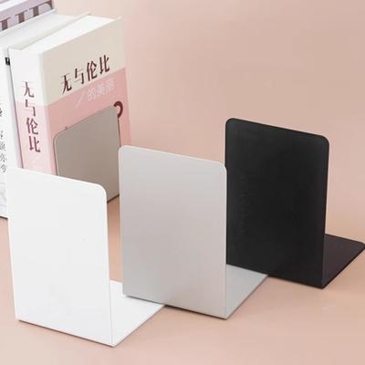 2 шт. Металлические подставки для книг Однотонные Прочная металлическая конструкция Дизайн с противоскользящей накладкой Настольные