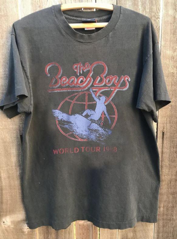 The Beach Boys Band Graphic Charcoal Short Sleeve Unisex Shirt Reprint KH17301