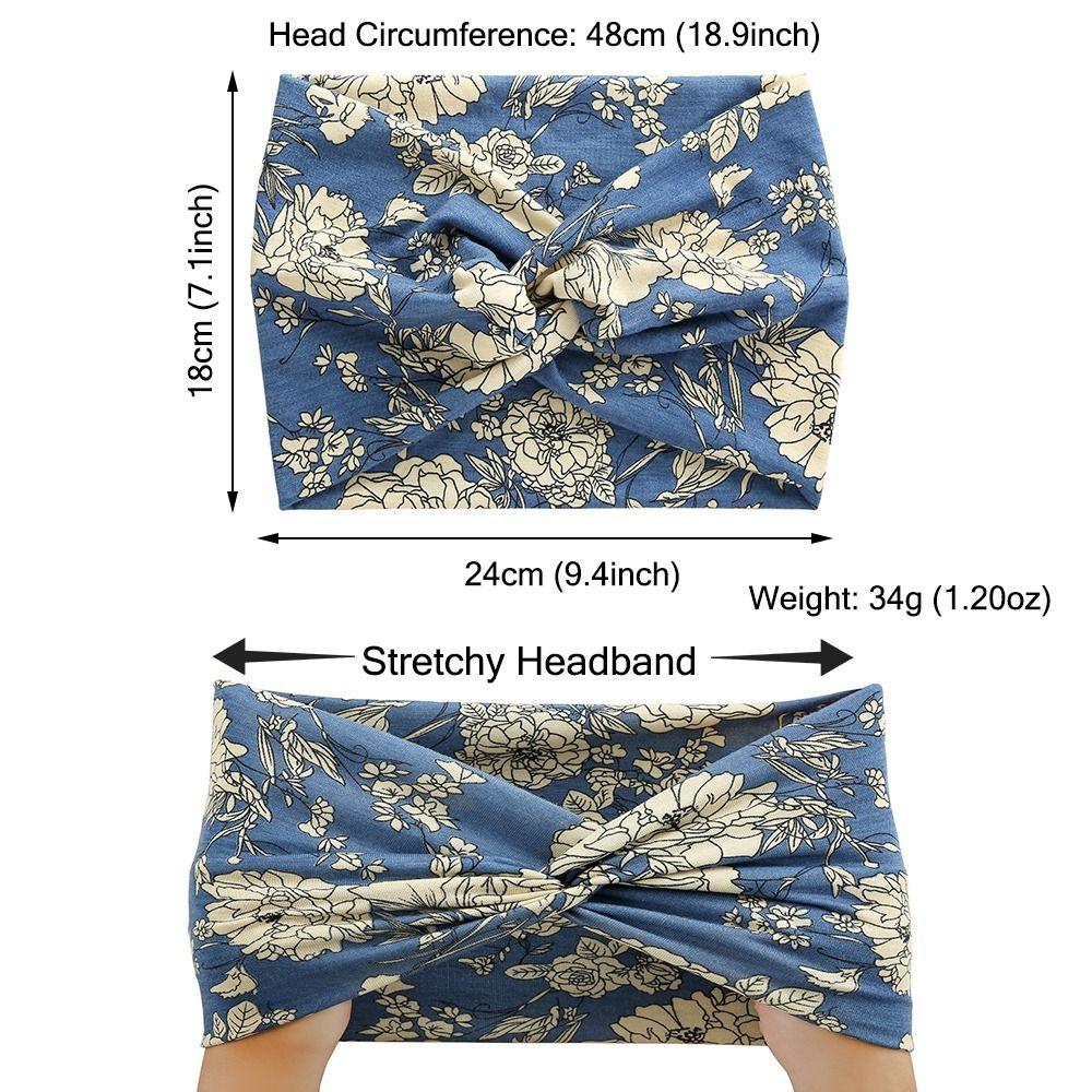 Fashion Twisted Thick Yoga Hair Bands Wide Headbands Head Wraps for Women Turban Workout Headband