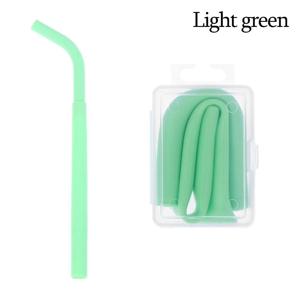 Reusable Drinkware Barware Cleaning Brush Silicone Straws Bar Accessories Foldable Drinking Straw