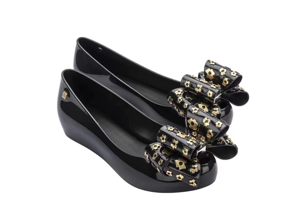 2026 New Style Women's Melissa Wedge Jelly Sandals with Bowknot