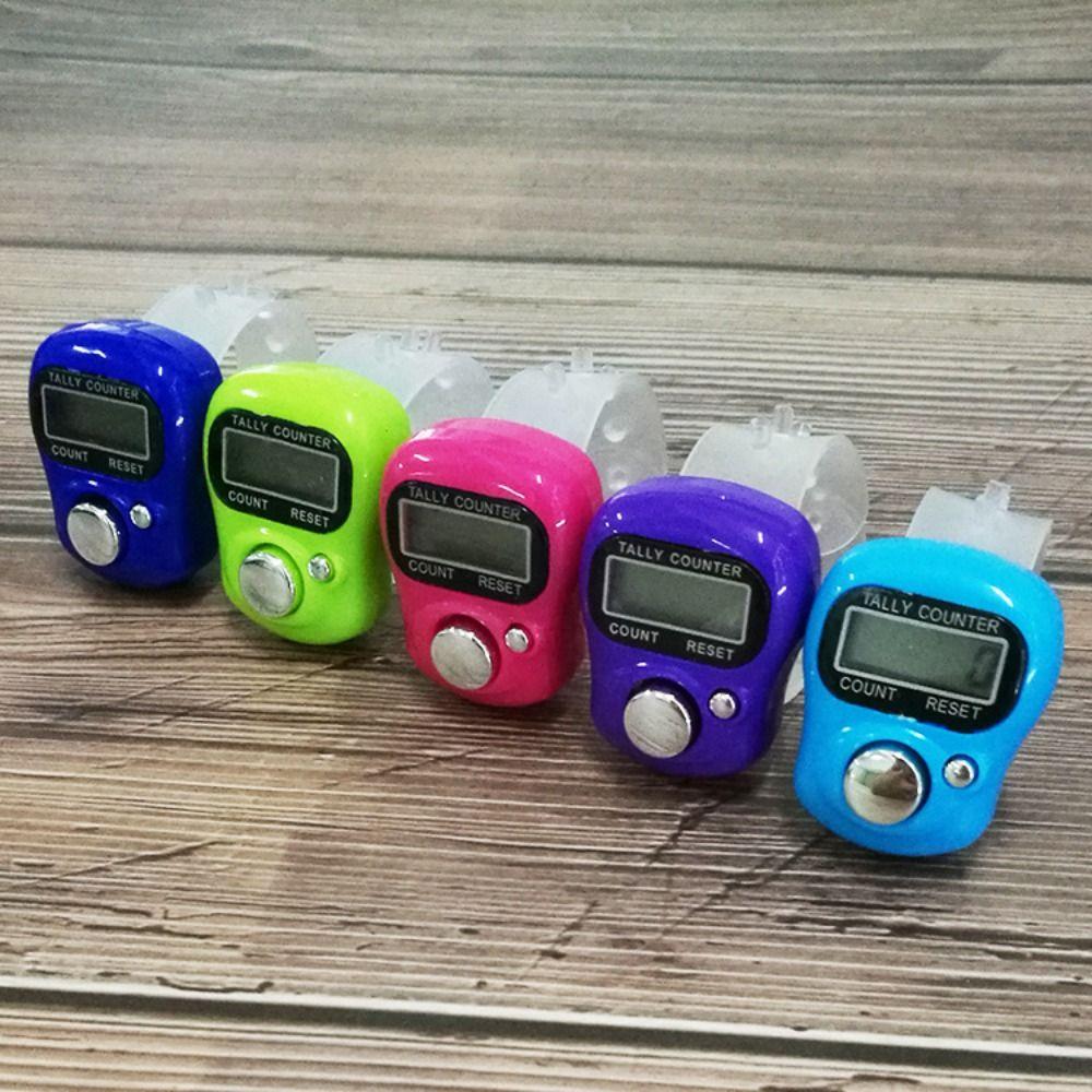 Mini Knitting Row Counter Electronic Stroke Counters Finger Ring Tally Counter Scoring Tool