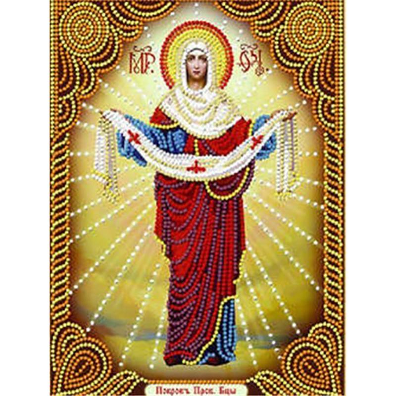DIY Religion 5D Diamond Painting Full Round Drill Portrait Diamond Embroidery Cross Stitch Mosaic Kits Resin Wall Art Home Decor