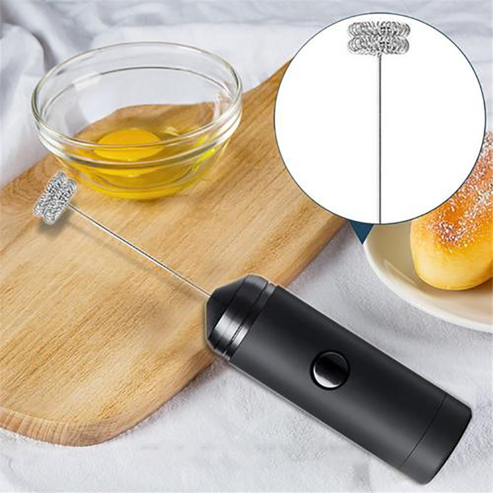 Stainless Steel ABS Electric Hand Mixer Milk Frothing Whisk Coffee Latte Cappuccino Matcha