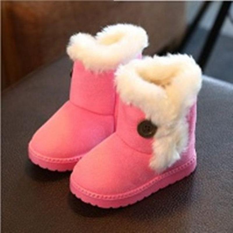 Children Winter Snow Boots Baby New Thicked Plush High Boots Boys Waterproof Snow Boots Girls Warm Cotton Boots