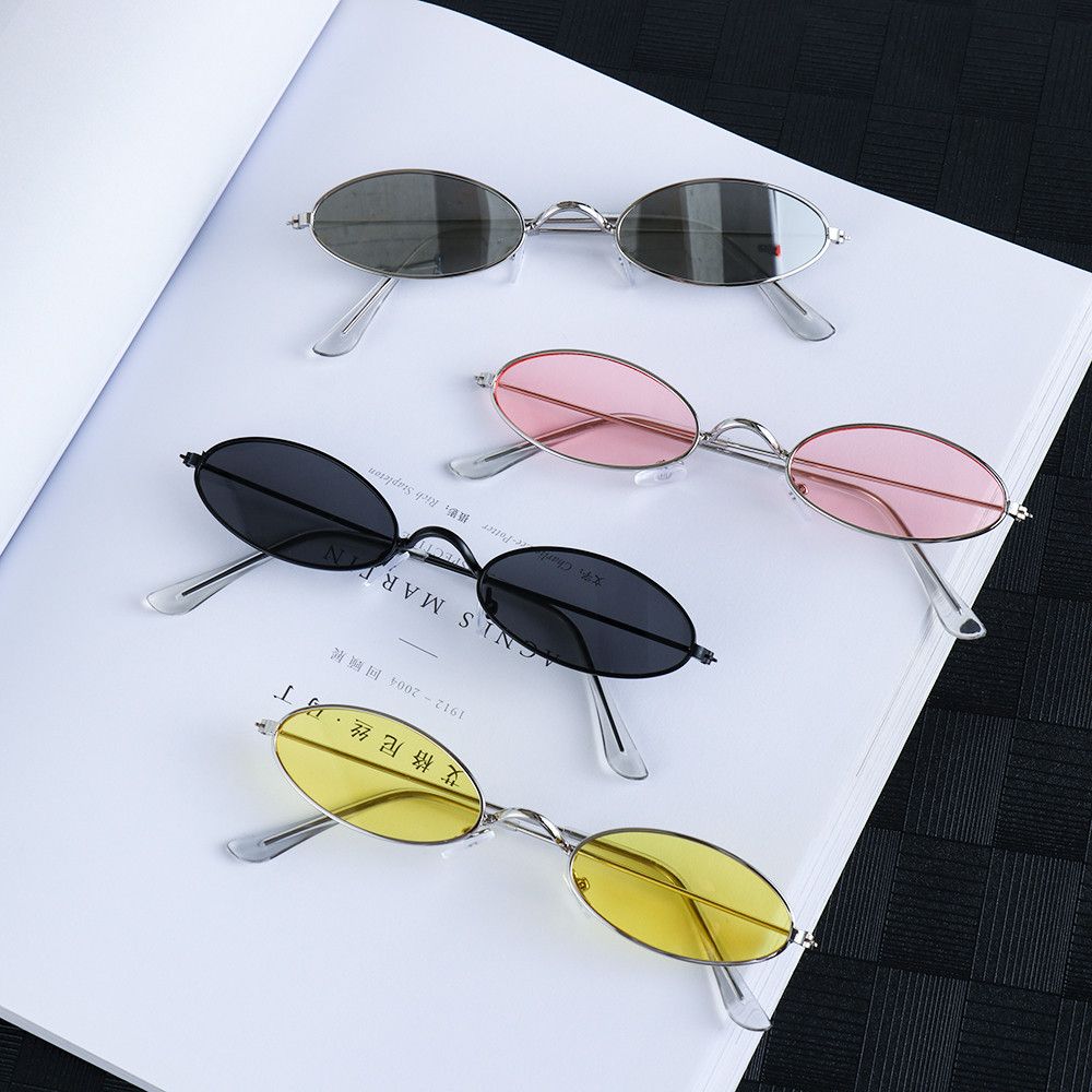 Fashion Design Small Frame Men and Women Sun Glasses Vintage Shades Eyeglasses Oval Sunglasses