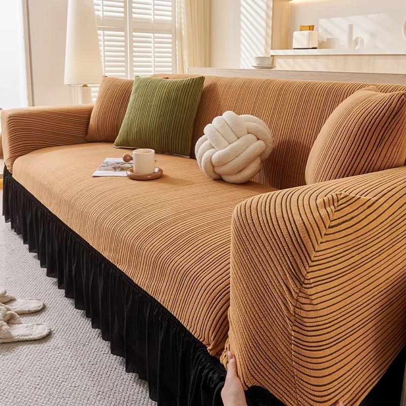 New Skirt Sofa Cover Single and Double All Inclusive Four season All in One Anti Cat Scratch Old Fashioned Universal Cover