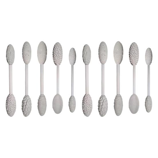 5/10Pcs Texture Tool Sets Durable Construction Ergonomic Handle Design DIY Oval Pattern Rollers Kit Modeling Sticks