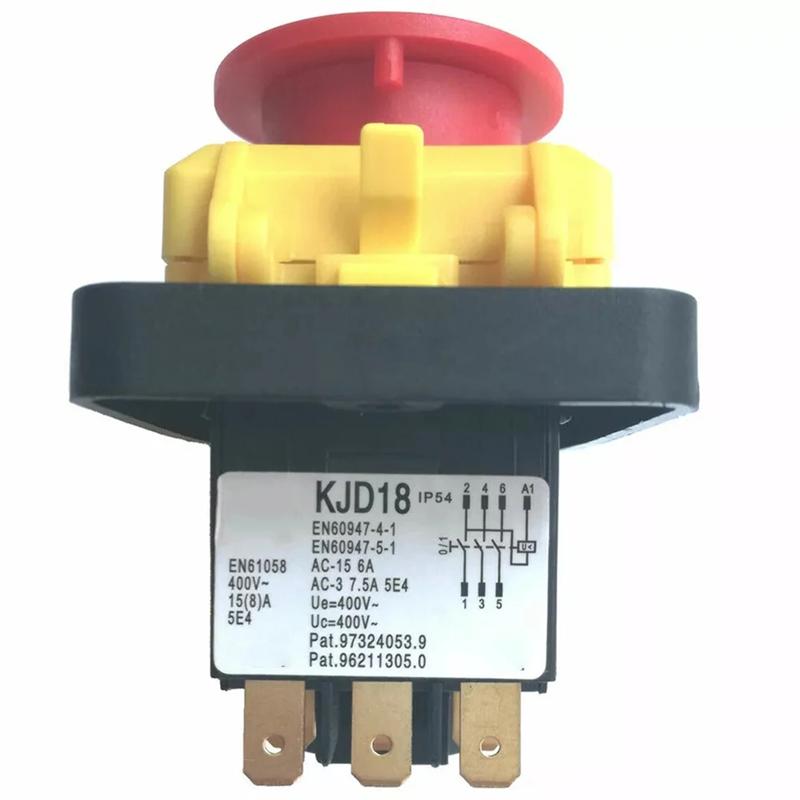 2025 Trend For KJD18 400V 6Pins Waterproof Magnetic Push Button Switches For Vessel Grinding Machine Electrical Supplies