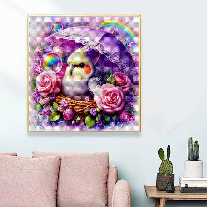 New Arrival 5D DIY Full Circle Diamond Painting "Cute Parrot" Embroidery Cross Stitch Home Decor Gift