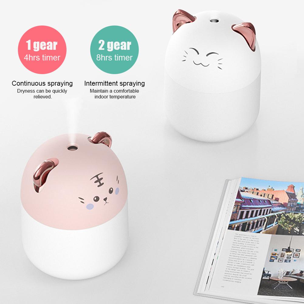 Настольный увлажнитель с красочным рассеянным светом, емкостью 250 мл, аромадиффузор для дома, увлажнители для ароматерапии, диффузоры для спальни