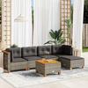 VidaXL Garden Lounge Set 6 Pcs with Grey Cushions Wicker, Outdoor Sofa Set, Garden Lounge Set, Set 3261792